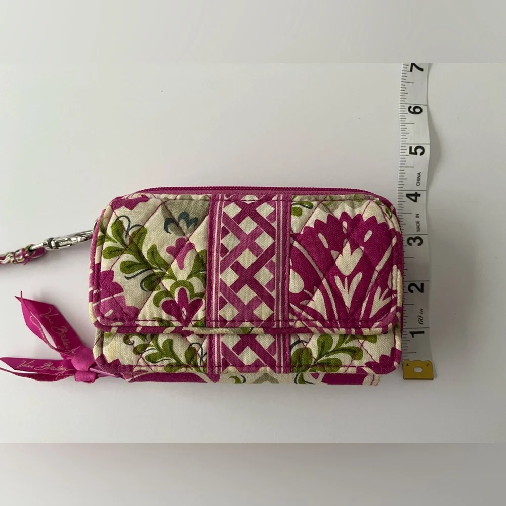Vera Bradley wallet/wristlet Retired Julip Tulip, Pink Green Floral